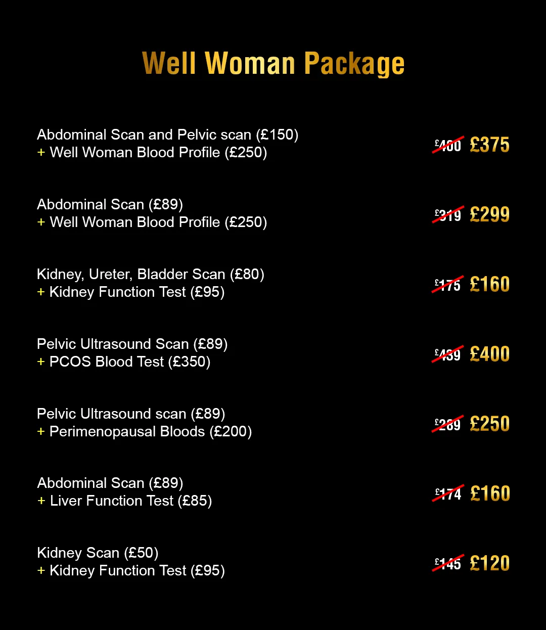 Well Woman Blood Test Packages